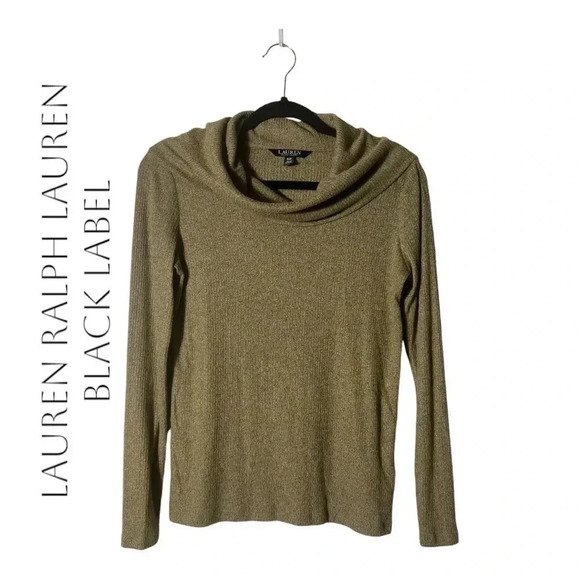 2020.‎ LAUREN RALPH LAUREN BLACK LABEL LONG SLEEVE KNITTED COWL NECK SWEATER - Picture 1 of 7